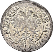 Dicken Saint Leodegar facing right; large eagle; date on obverse obverse image