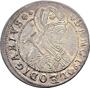 Dicken Saint Leodegar facing right; large eagle; date on obverse, Switzerland, 1611-1612 reverse image