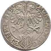 Dicken Saint Leodegar facing right; date on reverse; small gothic shield obverse image