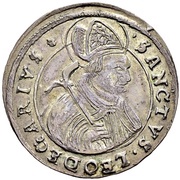 Dicken Saint Leodegar facing right; date on obverse in exergue, Switzerland, 1623-1656 reverse image
