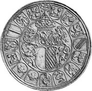 Thaler 15 coats of arms, Switzerland, 1557 reverse image
