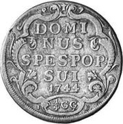 ¼ Guilder "Viertel Guter Gulden", Switzerland, 1744 reverse image