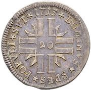 20 Kreutzer, Switzerland, 1713-1725 reverse image