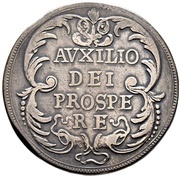 Gulden Baroque shield; straight inscription, Switzerland, 1714 reverse image