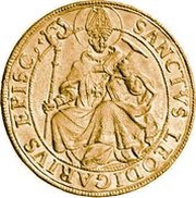 2 Ducats WIld man, Switzerland, 1695 reverse image