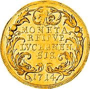 5 Ducats SANCTVS to the right obverse image