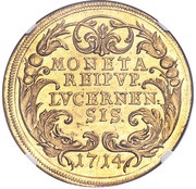 10 Ducats SANCTVS to the right obverse image
