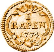Rappen Gold trial strike reverse image