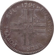 20 Kreuzer, Switzerland, 1795-1796 reverse image