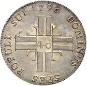 40 Kreuzer, Switzerland, 1796 reverse image