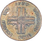 40 Batzens, Switzerland, 1796 reverse image