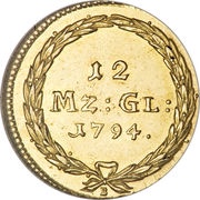 12 Münzgulden, Switzerland, 1796 reverse image