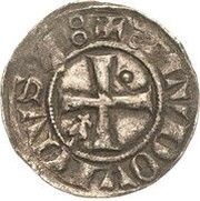 Denier - Louis de Neuchâtel, Switzerland, 1343-1373 reverse image