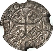 ½ Kreuzer - Henri I, Switzerland, 1590 reverse image
