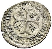 1 Kreuzer - Henri I "H" with ducal crowns, Switzerland, 1589 reverse image