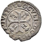 1 Kreuzer - Henri I vine leaves, Switzerland, 1590 reverse image