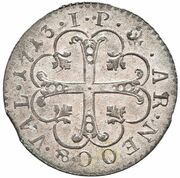 1 Kreutzer - Frederick I narrow shield, Switzerland, 1713 reverse image
