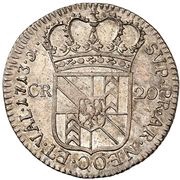 20 Kreuzers - Frederick I, Switzerland, 1713 reverse image
