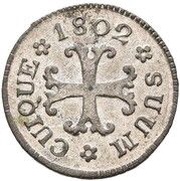½ Kreuzer - Frederick William III, Switzerland, 1802 reverse image