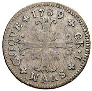 1 Kreuzer - Frederick William II SVVM CVIQVE, Switzerland, 1789-1790 reverse image
