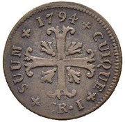 1 Kreuzer - Frederick William II NOVIC, Switzerland, 1794 reverse image