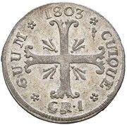 Kreutzer - Frederick William III, Switzerland, 1800-1803 reverse image