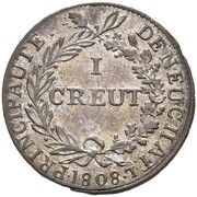 1 Kreutzer - Alexandre Berthier, Switzerland, 1807-1808 reverse image