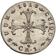 1 Kreutzer - Frederick William III, Switzerland, 1817-1818 reverse image
