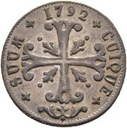 ½ Batzen - Frederick William II, Switzerland, 1788-1794 reverse image