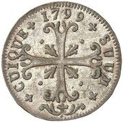 ½ Batzen - Frederick William III shield with right angles, Switzerland, 1798-1803 reverse image