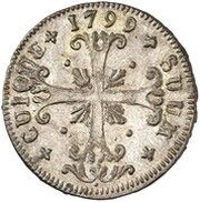 ½ Batzen - Frederick William III Shield with cut corners, Switzerland, 1799-1803 reverse image