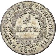 ½ Batzen - Alexandre Berthier, Switzerland, 1807 reverse image