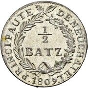 ½ Batzen - Alexandre Berthier, Switzerland, 1807-1809 reverse image