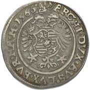 10 Kreuzers - Maximilian II Joachimstal, Bohemia, 1565-1570 reverse image