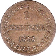 1 Kreuzer, Switzerland, 1808 reverse image