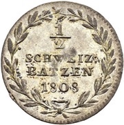 ½ Batzen, Switzerland, 1808 reverse image