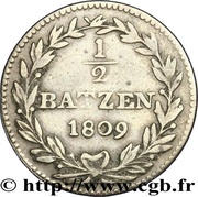 ½ Batzen, Switzerland, 1809 reverse image