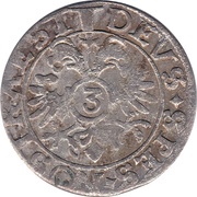 3 Kreuzers / Groschen reverse image