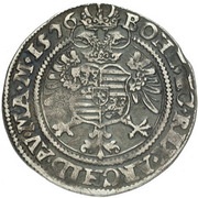 ¼ Thaler - Maximilian II Kuttenberg, Bohemia, 1573-1577 reverse image