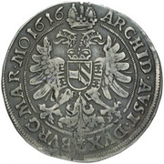 ¼ Thaler - Matthias II Prague, Bohemia, 1613-1618 reverse image
