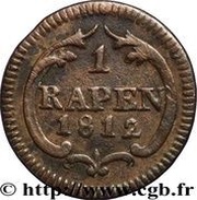 1 Rappen, Switzerland, 1811-1846 reverse image