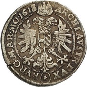 ¼ Thaler - Matthias II Kuttenberg, Bohemia, 1613-1619 reverse image