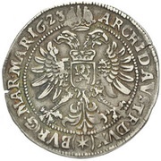 ¼ Thaler - Ferdinand II Kuttenberg, Bohemia, 1623-1638 reverse image