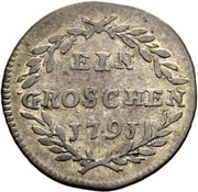 1 Groschen, Switzerland, 1791 reverse image