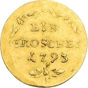 1 Groschen Gold pattern reverse image