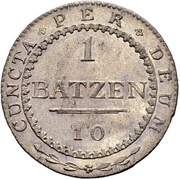 1 Batzen, Switzerland, 1807 reverse image