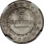 5 Batzen, Switzerland, 1809-1811 reverse image
