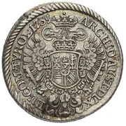 ¼ Thaler - Charles VI Prague, Bohemia, 1739-1740 reverse image