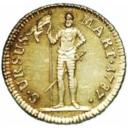 1 Duplone, Switzerland, 1787 reverse image