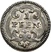 Pfennig - Beda Angehrn, Switzerland, 1767-1796 reverse image